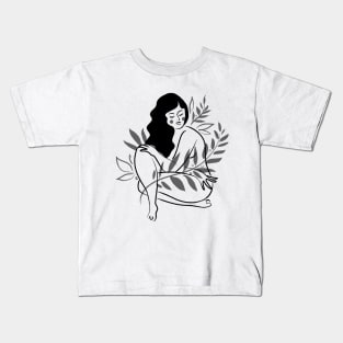 Siple Woman Design Kids T-Shirt